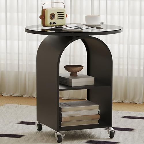 Table d'appoint à 3 étagères pour optimiser le rangement du salon