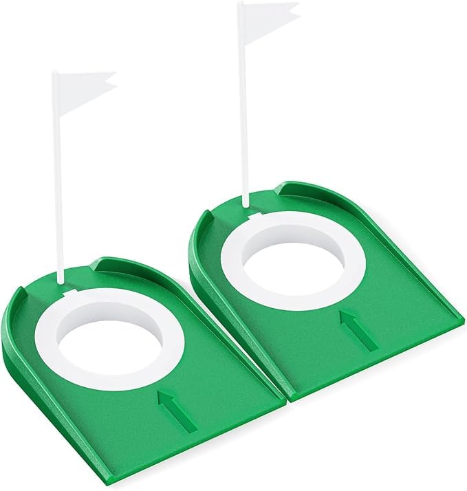 Ailierr Golf Putting Cup with Flag Indoor Golf Putting Hole Golf Hole Training Aids/2pc