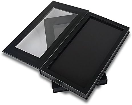 Coosei Magnetic Makeup Palette for Eyeshadow, Double-sided Magnetic Eyeshadow Palette, Transparent Window Black Large Makeup Palette