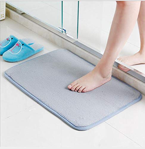 Preisvergleich Produktbild Superabsorbierender Mikrofaser-Duschteppich / rutschfeste Badematte / waschbare Duschmatte / Bad, Schlafzimmer, Wohnzimmer, Küche,Gray,40 * 60cm