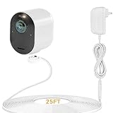 Power Adapter for Arlo Ultra with 25ft/7.6m Weatherproof Outdoor Magnetic Charging Cable Continuously Charging Your Arlo Camera (White)