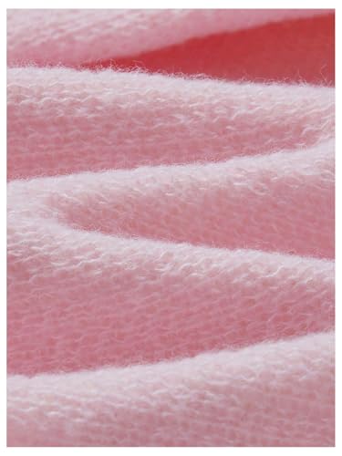 Image of RoseSeek Girl's Bow Graphic Sweaters Crewneck Long Sleeve Knit Pullover Tops Drop Shoulder Knitwear