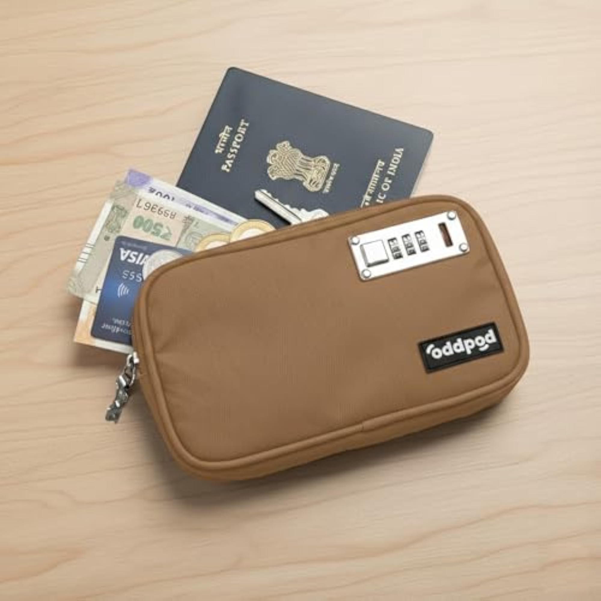 SecurePod Combination Lock Storage Pouch for Valuables