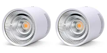 FOS LED COB Surface Ceiling Light 30W, 3300 LUMENS (Neutral White 4000k | Pack of 2), 12 cm x 12 cm (FOSLCOB-SS30WNWx2W)