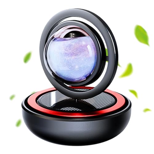 Diffuseur de parfum pour voiture solaire et double anneau rotatif