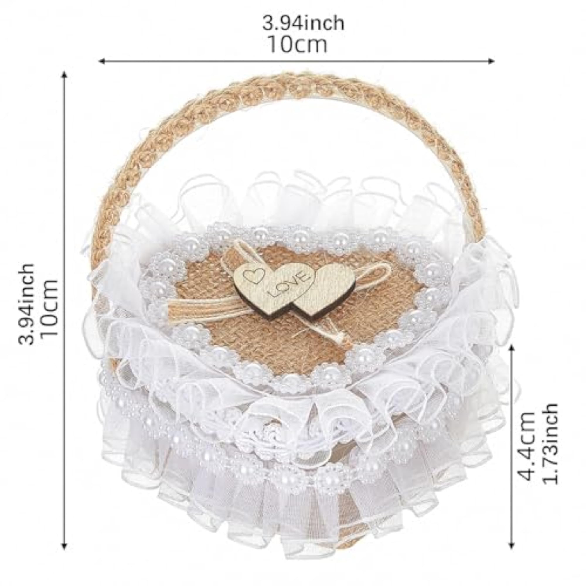 Wedding Ring Bearer Box Jute Storage for Photography