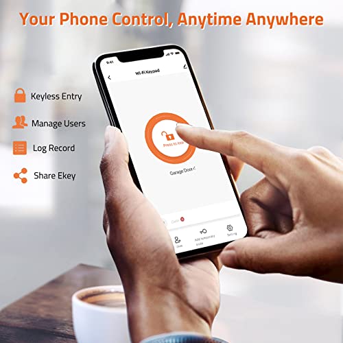 image for AMOCAM Wireless WiFi Access Control Keypad, Metal Stand-Alone Door Acc