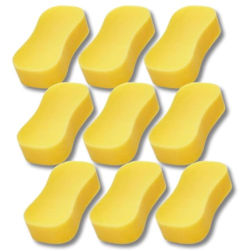 12 Pack Jumbo Car Sponges – Large Soft Car Wash Sponges for Auto Care, Windows & Wheels – Paint-Safe Cleaning Sponges – Made in the UK