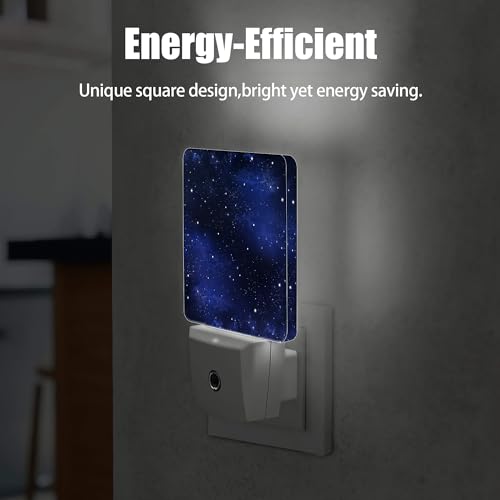 Image of Night Sky Stars Night Light, Deep Space Plug into Wall with Dusk to Dawn Light Sensors, Warm Nightlights for Bedroom, Bathroom, Hallway, Kitchen, Gifts Ideal for Boys Girls Women Men