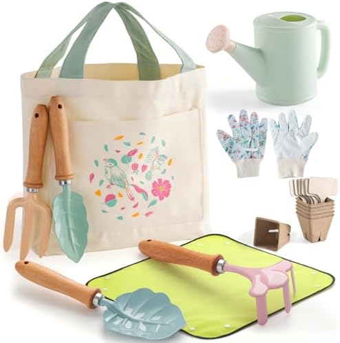 Kids Gardening Set,Toddler Garden Kit Gift for Kids Age 3-7