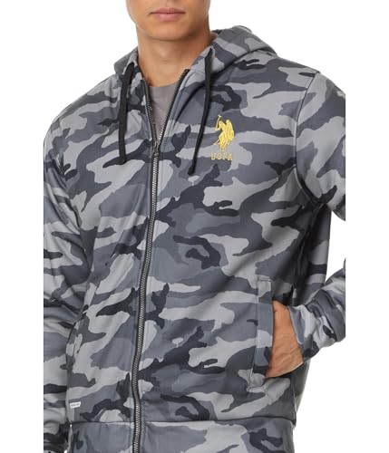 U.S. Polo Assn. Men's USPA Camo Full Zip Sherpa Hoodie3