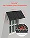 VEVOR Fixed Metal Awning 56 x 24 in, Window Awning Door Canopy, Stable Triangle Steel Frame Awnings for Doors Exterior Rain, and Snow Sunlight Protection for Door Entrance, Windows, Porches, Balconies