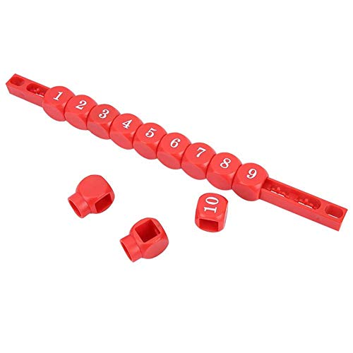 Image of Alomejor 2pcs Table Football Counter Blue Red 10 Numbers Scoring Score Counter Indicator for Standard Foosball Tables