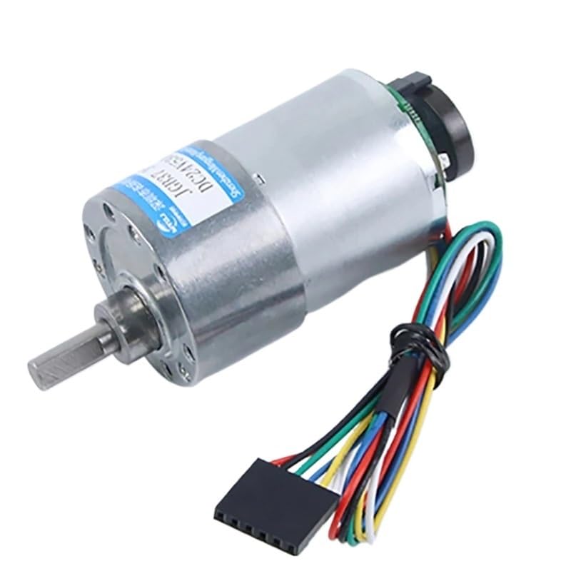 24V 37mm DC-Getriebemotor mit Hall-Encoder JGB37-3530B Hohes Drehmoment Einstellbarer Motor mit niedriger Geschwindigkeit CW CCW(24V 46RPM_ONLY MOTOR)