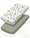Changing Pad Cover - Pack of 2 Soft Unisex Diaper Change Microfiber Table Sheets - Fits 32