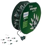Philips 250 Incandescent Clear Mini Christmas Lights on Green Wire with Easy Storage Spool - UL Listed for Indoor/Outdoor Use - 59.33' Length with 2.75' Bulb Spacing - String Lights for Christmas Tree
