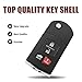uxcell New Smart Remote Flip Key Fob Shell Case 4 Button for Mazda 3 5 RX-8 CX-7 CX-9 2007-2010