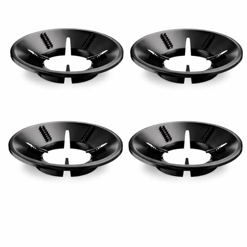 Image of Gas Saver Burner Stand for LPG Chulha, Windproof Flame Protector Ring, Energy Saving Gas Stove Guard Jali, Heavy Duty Metal Support for Cooker Utensils Home Kitchen (Black) (4)