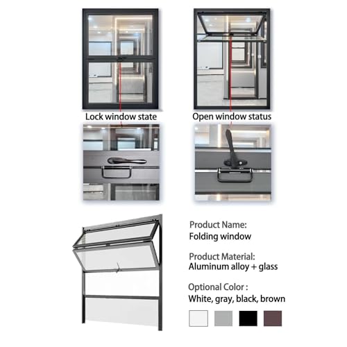 Ventana corrediza para puestos de comida con vidrio templado de 104x51 cm 5