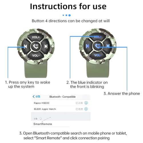 Control remoto Bluetooth universal para barcos y vehículos con diseño estanco verde 5