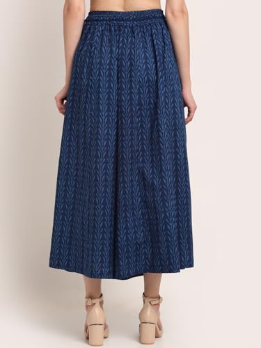 Image of TAG-7 Women Printed Flared Palazzos