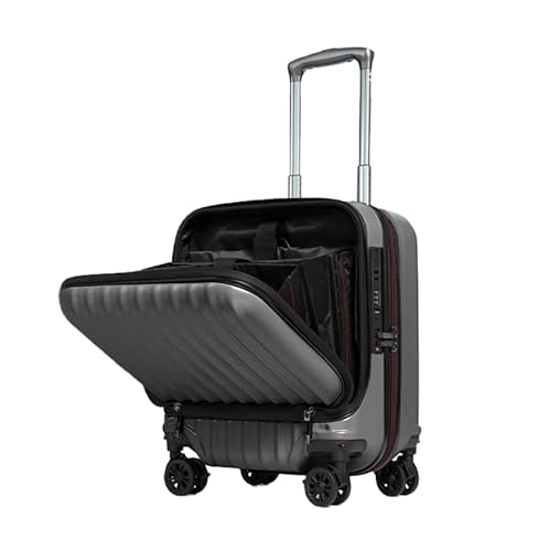 [プロエボ] AVANT フロントオープン スーツケース 機内持ち込み対応 ストッパー付き SS(エンボス/グレー) [10005S] AY188-gr