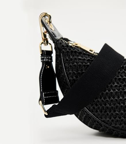 Image of Straw Crossbody Bags for Women Beach Woven Hobo Handbag Summer Chic Crescent Shoulder Purses with Adjustable Strap 2026