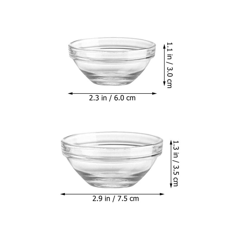 Kichvoe Ciotole in Vetro per Dessert 12 Pezzi, Rotonde per Cucina