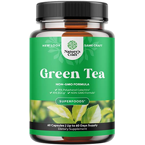 Green Tea Extract Capsules - Pure Extract - Weight Loss Pills - Burn Belly Fat - Metabolism Booster - Lose Weight Fast - For Men And Women Natural Detox Cleanse #TOP14