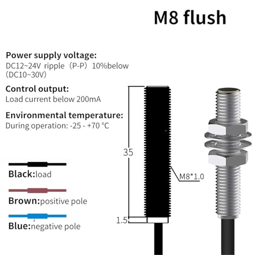 Détecteur de proximité inductif M8 flush performant pour le contrôle de position industrielle - 2