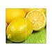 Produktbild DEKOGLAS Herdabdeckplatten Set inkl. Noppen aus Glas 'Zitrone Limone', Herd Ceranfeld Abdeckung, 2-teilig universal 2x 52x30 cm