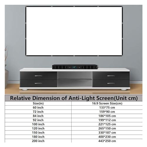 Pantalla de proyector plegable portátil 200 pulgadas 16:9 miniatura 6