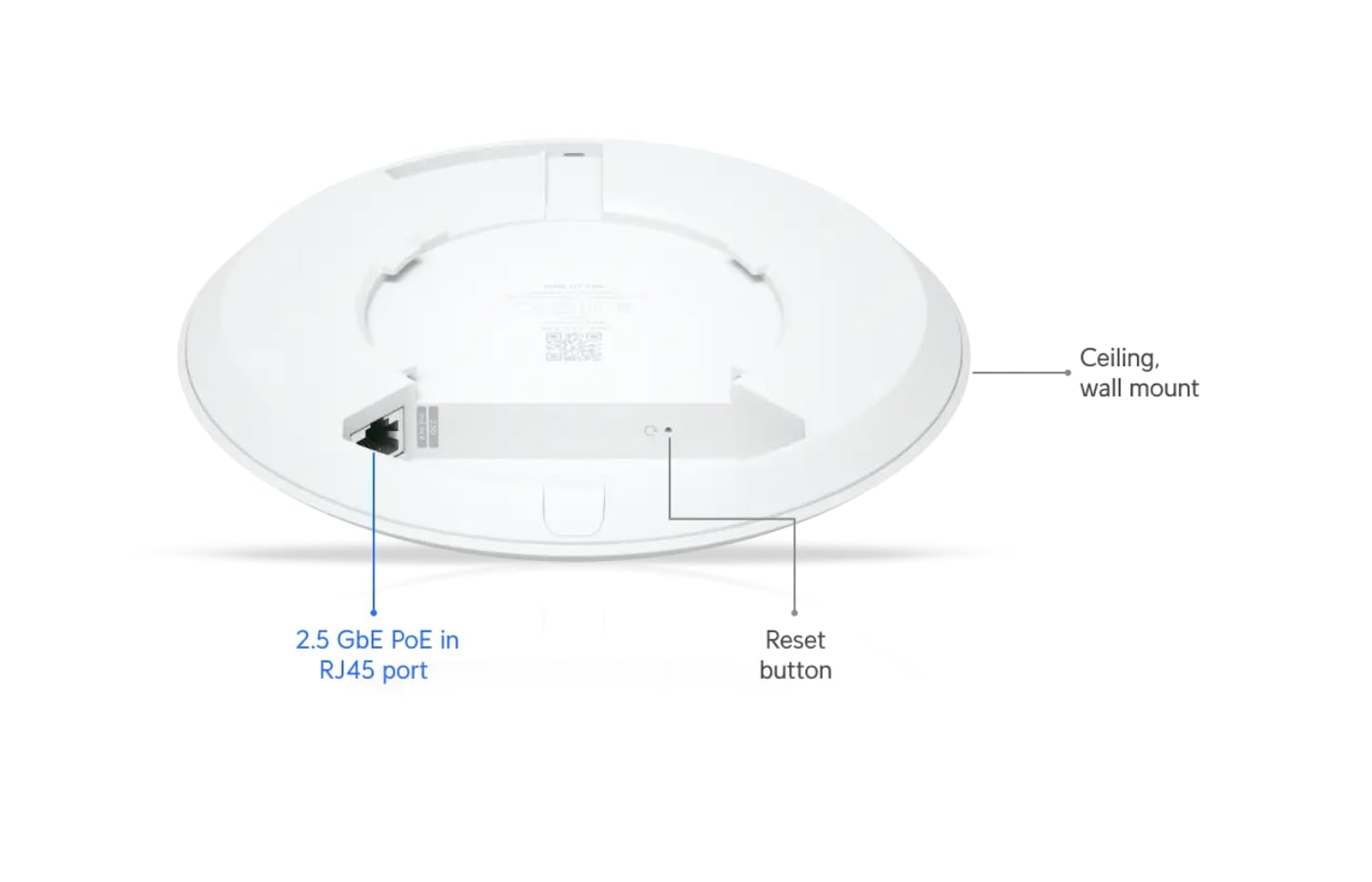 Ubiquiti U7-Lite WiFi7 Punto di accesso 1250 ft², 4x4 MIMO + Adattatore PoE+ 30 W + 2 Cavi Etherlighting RJ45, Rete wireless ad alte prestazioni