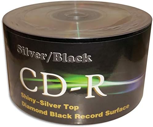 Silver/BLACK 52X 80-Min CD-R's (Shiny-Silver Top, BLACK Bottom) 100-Pak (2 x 50-Pak)