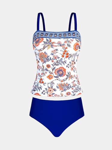 Image of CUPSHE Women's Tankini Sets Tummy Control Two Piece Swimsuit Ruching