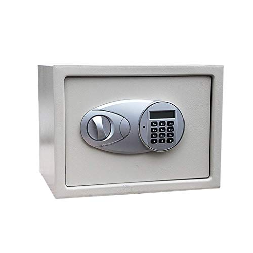 Coffre-fort numérique à double compartiment gris avec clé d'urgence 35x25x25cm