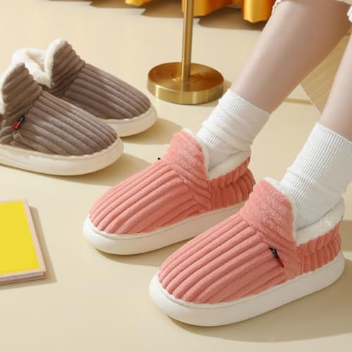 The Original Fluffy Slippers, Plaid Slipper Booties, Winter Thick Sole Anti-Skid Cozy Warm Plush Cloud Hausschuhe, Unisex4