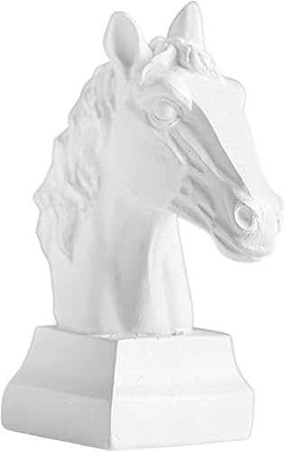 Miniatura 6 de MagiDeal Decoración de estatua de cabeza de caballo, 3 esculturas artesanales, figuras de resina para arreglos de colección de decoración de