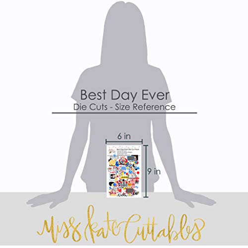 Paper Die Cuts - Best Day Ever - for Disneyland Walt Disney World - Over 60 Cardstock Scrapbook Die Cuts - by Miss Kate Cuttables