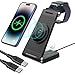 ワイヤレス充電器 3in1 充電スタンド magsafe 3in1 iphone iwatch充電器 18Ｗ急速充電 置くだけ マグネット式充電 スマホ・AirPods・iwatchに同時に充電 折り畳み式 コンパクト iphone12/13/14/15/16/17シリーズ/AirPods/iWatchなど対応