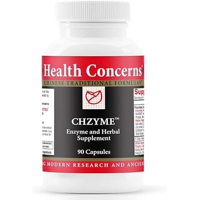 Health Concerns Chzyme - Enzyme & Herbal Supplement for Digestion, Bloating, Qi Balance Proprietary Enzyme & Herb Blend 90 Capsules, 45 Servings