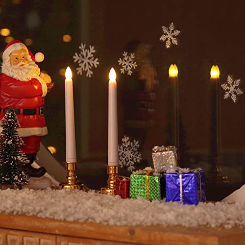 Homemory 9 Pcs Flameless Window Candles With Remote And Timer, 7.9 Inches Battery Operated Led Taper Candles With 4 Light Modes, Warm White Flickering Slowly/Fast Light (Batteries Not Included) #TOP2