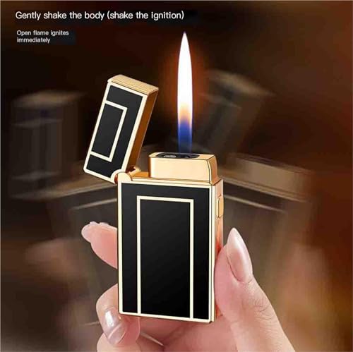 Encendedor de butano portátil de metal con tamaño de llama ajustable 6