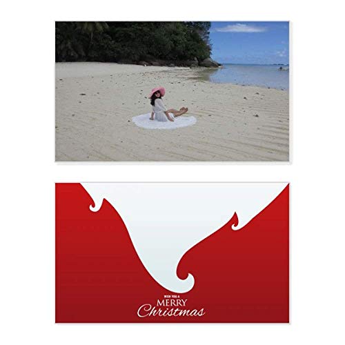 Carte de Noël plage récif Ellie Yao illustration fille festive