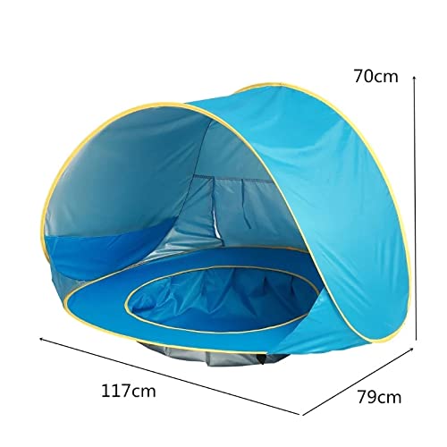 Barraca de praia infantil com piscina e com proteção UPF 50+ UV, IBMKIDS (Laranja)