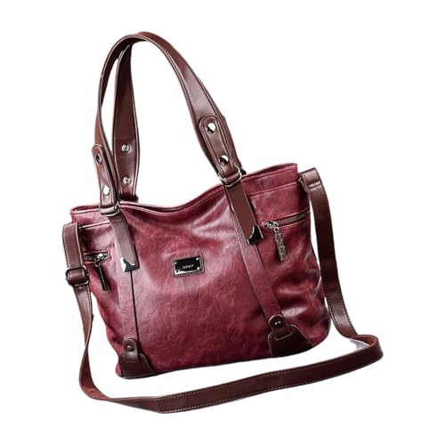 Sac a bandouliere de voyage en cuir avec grande capacite logeable