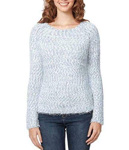 Buffalo David Bitton Womens Eyelash Sweater Size L Blue/White