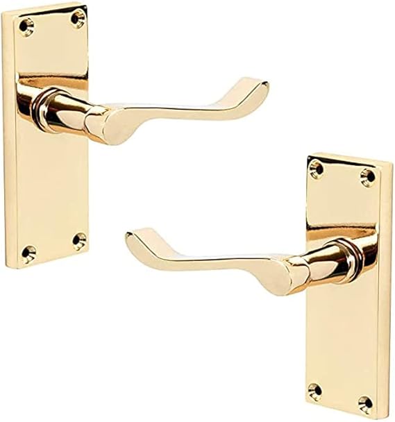 Ironmongery Solutions® Internal Victorian Scroll Lever Short Latch Door Handle Set in Polished
