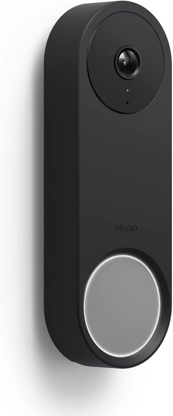 Silicone Case Compatible with Google Nest Hello Video Doorbell (Wired, 2nd & 3rd Gen) - Weather and UV Resistant, Perfect Color Match, Clean Finish (Black)