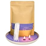 500g Lavender Scented Pearled Candle Sand with Wicks,Sand Wax Granules, Refillable Pearl Candles Sands with 20Pcs Wicks, Long Lasting Pearl Powder Snow Wax for DIY Making Birthday Weddings,Partie